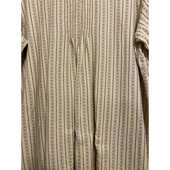 LL Bean Dobby Nightgown Women’s Plus 1X Flannel Blue Pintuck Praire Cottagecore - Picture 10 of 15